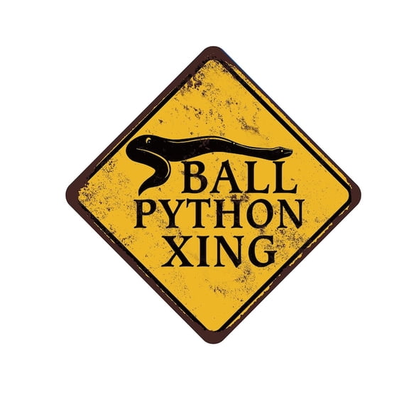 Ball Python Crossing sign - Reptile Room Sign - Ball Python Owner Gift - Ball Python Décor Pets Sign - Kids Pet Sign Size: 12 inch x 12 inch