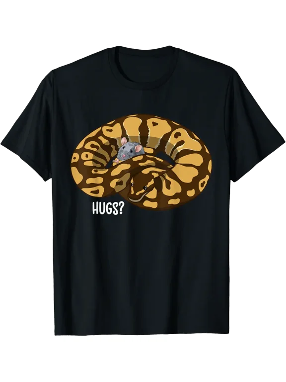 Ball Python Hugs Snake Owner Graphic T Shirt Size S-5XL