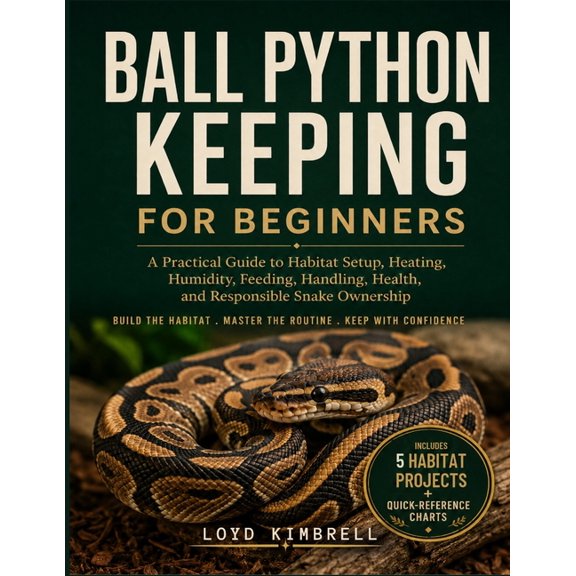 Ball Python Keeping for Beginners: A Practical Guide to Habitat Setup, Heating, Humidity, Feeding, Handling, Health, and, (Paperback)