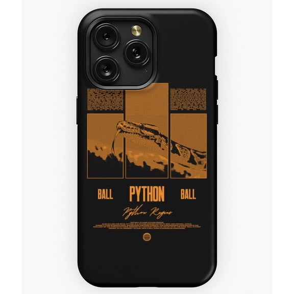 Ball Python Modern Reptile Keeper Streetwear A3366 Phone Case for iPhone 11 to 17 Pro Max