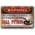 thumbnail image 1 of Ball Python Sign,Funny Metal Signs,Ball Python Accessories,Snake Warning Sign Aluminum Metal Sign 8 X 12 Inches, 1 of 5