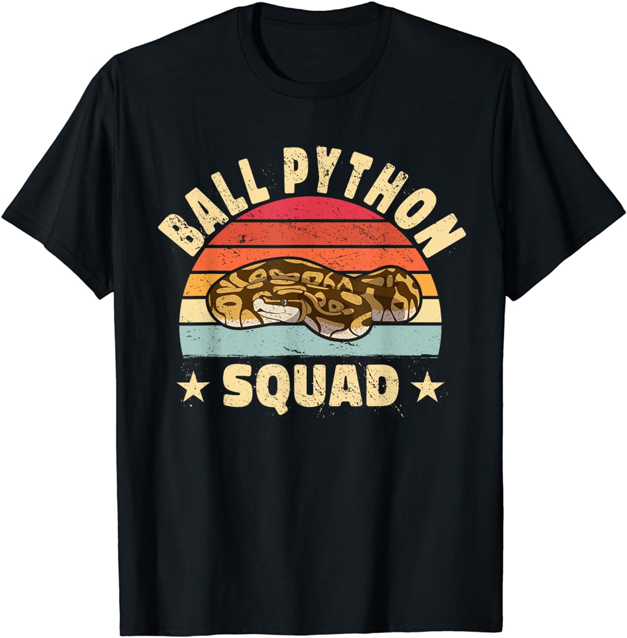 Ball Python Squad retro pied ball python Snake Reptile T-Shirt ...