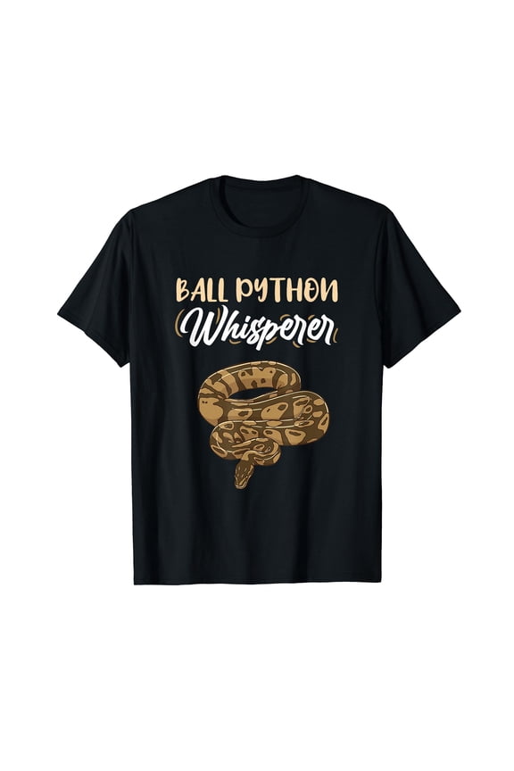 Ball Python Whisperer Reptile Lover Black T-Shirt