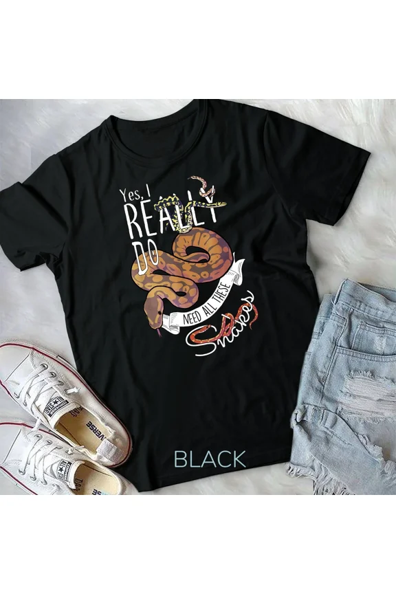 Ball Python with Corn Hognose Carpet Snake Reptile Unisex Tshirt