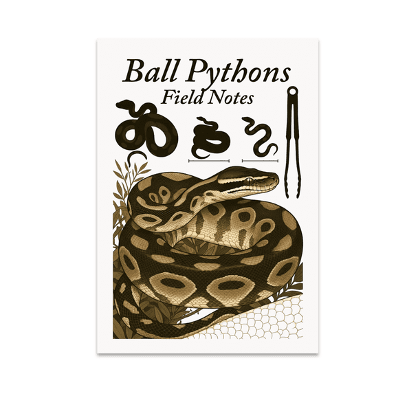 Ball Pythons Field Notes - Pet Owner, 13 x 19 in Glossy Unframed Wall Poster, Vertical