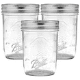 thumbnail image 1 of Ball Regular Mouth Glass Mason Jars with Lids and Bands, Half Pint Size 8 Ounce (Pack of 3), 1 of 6