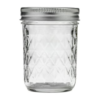 NMS 16 Ounce Glass Regular Mouth Mason Canning Jars - Case of 12 - With  Silver Lids