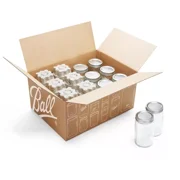 Ball Regular Mouth 16 oz Pint Mason Jars with Lids & Bands, 12 Count