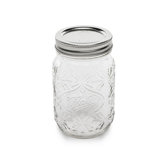 Ball Regular Mouth 16oz Pint 140th Anniversary Keepsake Jars, 4 Pack