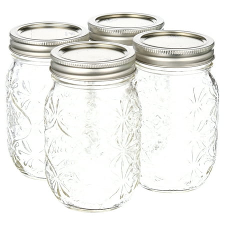 Ball Regular Mouth 16oz Pint 140th Anniversary Keepsake Jars, 4 Pack
