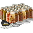 Ball Regular Mouth 32 oz Quart mason Jars with Lids and Bands 24Pack