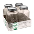 thumbnail image 1 of Ball 32 oz Vintage Colored Mason Jars - Sand, Regular Mouth Quart Canning Jars with Lids and Rings, 4-Pack Large Glass Jars for Home Canning and Preserving, 1 of 10