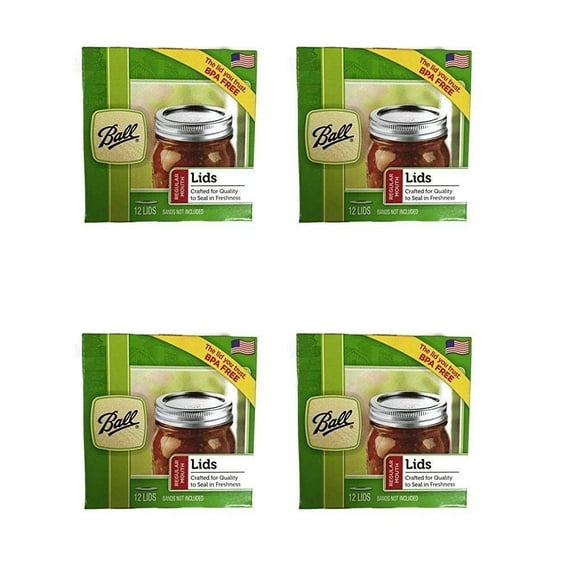 Ball Regular Mouth Jar Lids - Airtight Canning Jar Lids - 12 Count, Pack of 2
