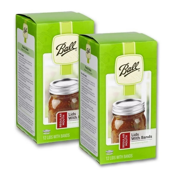 Ball Regular Mouth Lids And Bands, 24 Count
