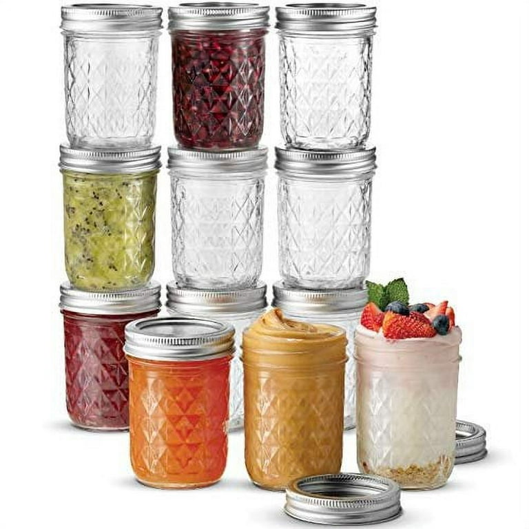 SKOCHE Mason Jars 16 oz 12 Pack with Airtight Lids and Bands, Ideal for  Canning, Honey, Fermenting, Pickling, Meal Prep, DIY Decors, Fruit  Preserves, Jam or Jelly with 12 Labels 16oz 12 Pack 