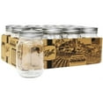 Ball Regular Mouth Pint Jars, Smooth Sided Mason Jars with Lids and