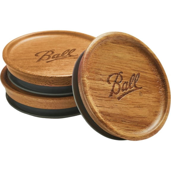 Ball Reusable Wooden Storage Lid - Pack of 2