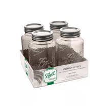 Ball Sand Vintage Glass Mason Jars, Regular Mouth, Quart Size, 32 OZ, 4-Count