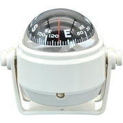 Ball Shaped Nautical Compass 360 Degree Rotation Sea Pivoting Marine Boat Compass Splashproof for Marine Navigation Positioning (White)