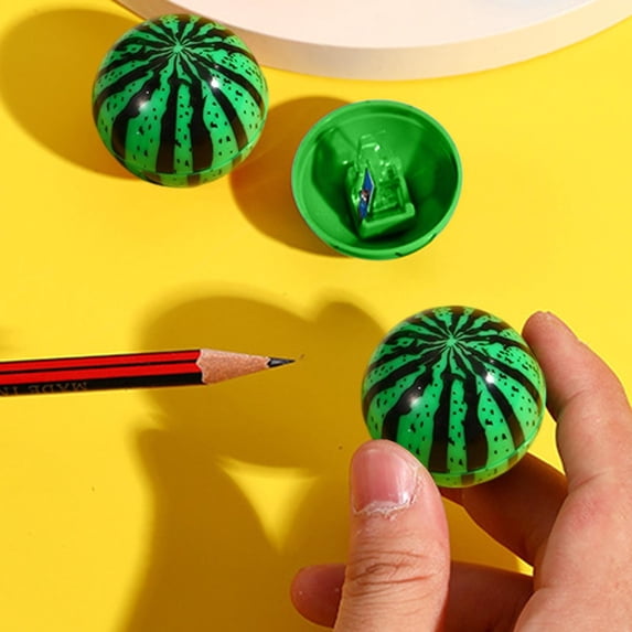 Ball Shaped Pencil Sharpener - Manual Fruit & Sport Theme Plastic Sharpener, Cute Portable Handheld Sharpener for Students, Classroom & Home Learning Supplies
