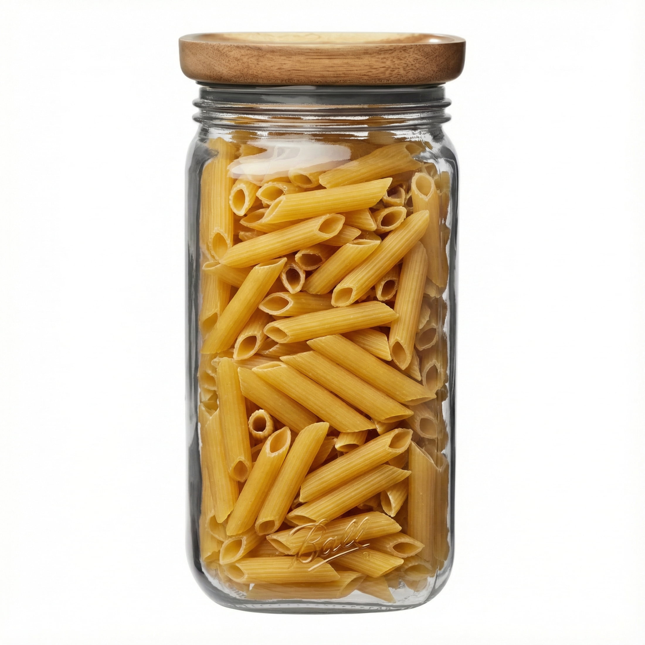 Tall Glass Jar with Acacia Wood Lid