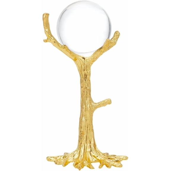 Ball Stand Tree Shaped Sphere Holder Golden Crystals Holder Rack for 8 to 10cm Metal Stone Ball Base Spheres Display Stand for Home Office Photography Props Gemstone Ornament Making DIY