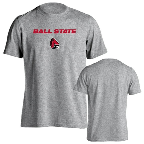 Ball State University Cardinals Classic Arch with Mascot Short Sleeve T-Shirt