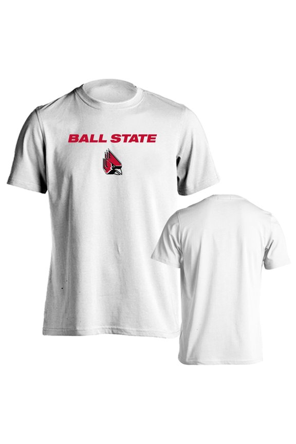 Ball State University Cardinals Classic Arch with Mascot Short Sleeve T-Shirt