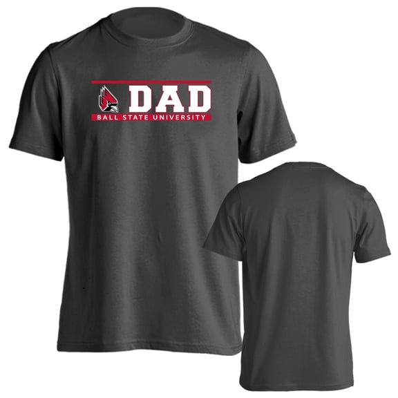 Ball State University Cardinals Dad Proud Parent Short Sleeve T-Shirt