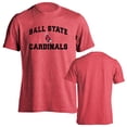 thumbnail image 1 of Ball State University Cardinals Distressed Retro Short Sleeve T-Shirt, 1 of 4