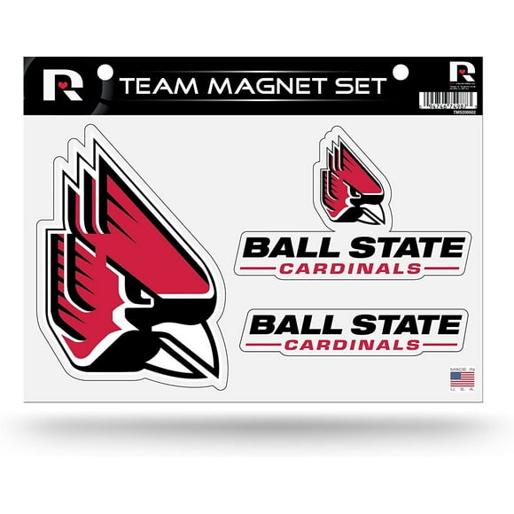 Ball State University Cardinals Multi Magnet Sheet Shape Cut 8x11 Inch