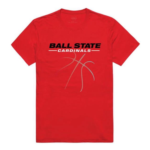 Ball State University Men Basketball T-Shirt, Red - Extra Large