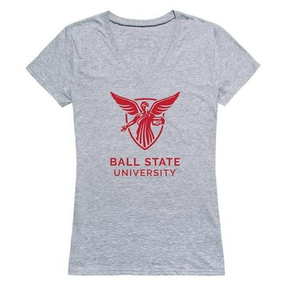 Ball State University Women Seal T-Shirt, Heather Grey - 2XL