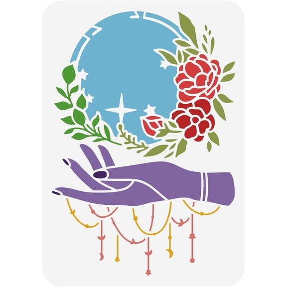 Ball Stencil Magic Hand Drawing Painting Stencils Reusable Plastic Stencil Drawing Templates