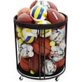 thumbnail image 1 of Ball Storage Bin, Sports Ball Storage Cart, Ball Holder with Wheels for Basketball, Soccer, Garage, School, Indoor, Outdoor Ball Basketball Storage Rack Upgraged, 1 of 14