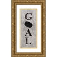 thumbnail image 1 of Ball, Susan 10x18 Gold Ornate Wood Framed with Double Matting Museum Art Print Titled - Hockey Goal, 1 of 4