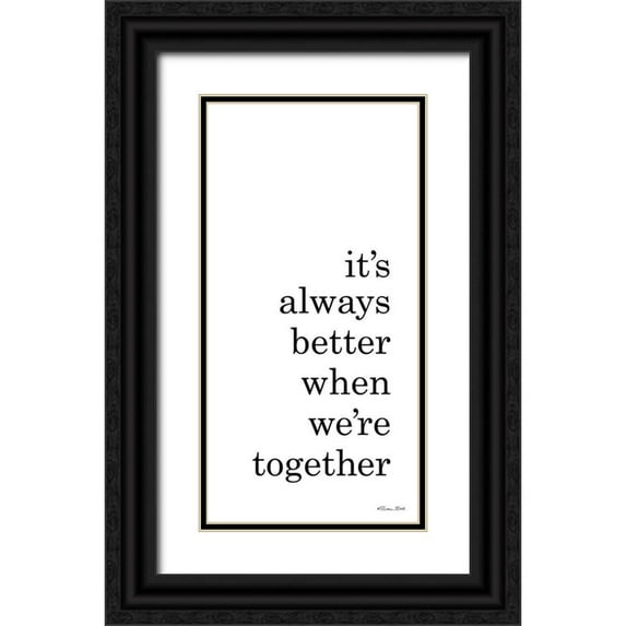 Ball, Susan 11x18 Black Ornate Wood Framed with Double Matting Museum Art Print Titled - Better Together