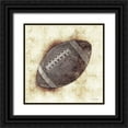thumbnail image 1 of Ball, Susan 12x12 Black Ornate Wood Framed with Double Matting Museum Art Print Titled - Football Sketch, 1 of 4