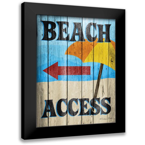 Ball, Susan 12x14 Black Modern Framed Museum Art Print Titled - Beach Access