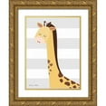 thumbnail image 1 of Ball, Susan 12x14 Gold Ornate Wood Framed with Double Matting Museum Art Print Titled - Giraffe Stripe, 1 of 4