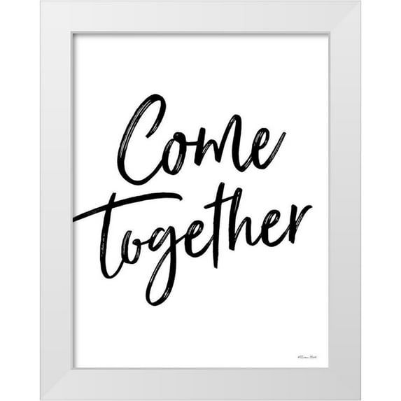 Ball, Susan 12x14 White Modern Wood Framed Museum Art Print Titled - Come Together