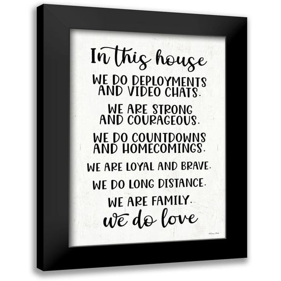 Ball, Susan 14x18 Black Modern Framed Museum Art Print Titled - In This House Military