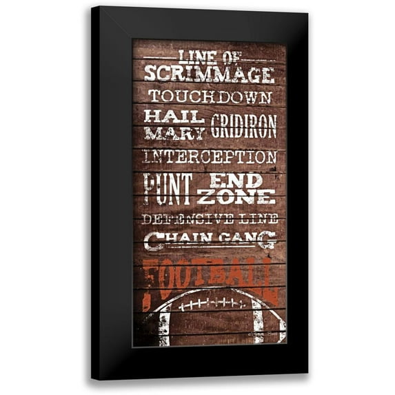 Ball, Susan 14x24 Black Modern Framed Museum Art Print Titled - Football