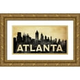 thumbnail image 1 of Ball, Susan 14x9 Gold Ornate Wood Framed with Double Matting Museum Art Print Titled - Atlanta Skyline, 1 of 4