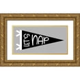 thumbnail image 1 of Ball, Susan 14x9 Gold Ornate Wood Framed with Double Matting Museum Art Print Titled - Lets Nap Pennant, 1 of 4