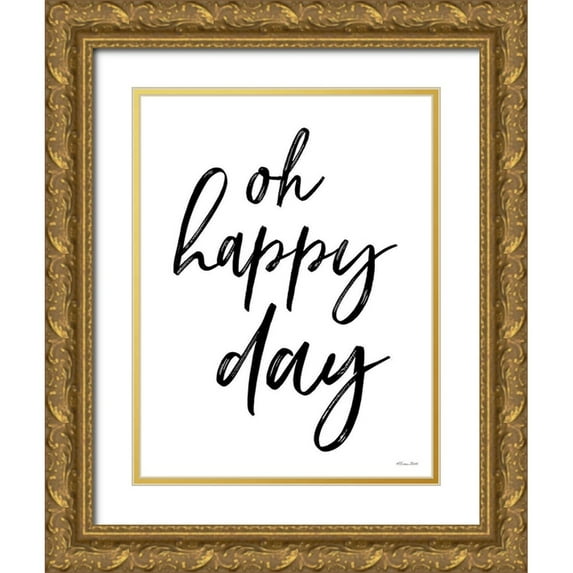Ball, Susan 15x18 Gold Ornate Wood Framed with Double Matting Museum Art Print Titled - Oh Happy Day