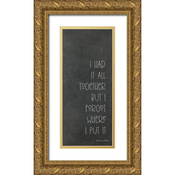 Ball, Susan 16x32 Gold Ornate Wood Framed with Double Matting Museum Art Print Titled - I Forgot