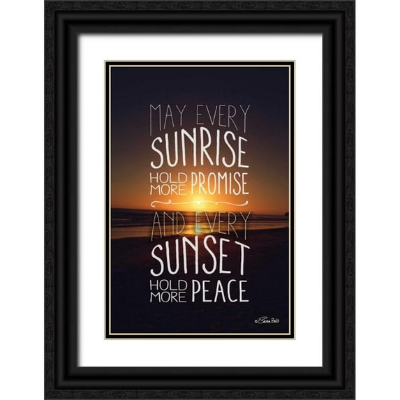 Ball, Susan 17x24 Black Ornate Wood Framed with Double Matting Museum Art Print Titled - Promise and Peace