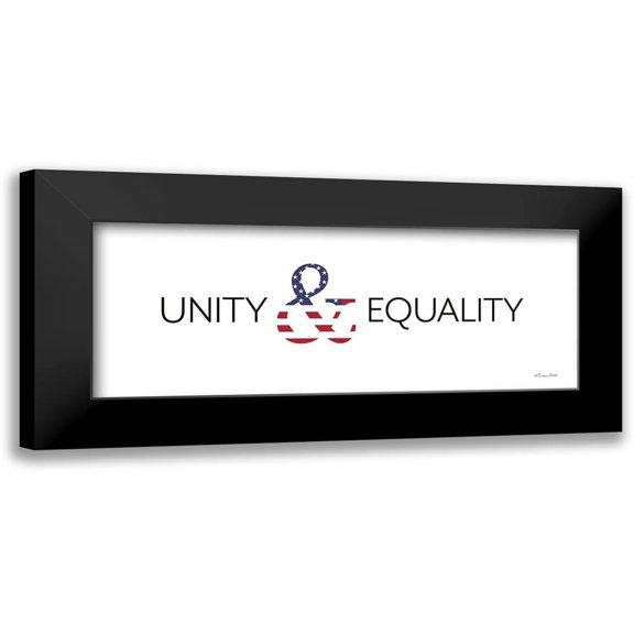 Ball, Susan 18x9 Black Modern Framed Museum Art Print Titled - Unity and Equality