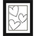thumbnail image 1 of Ball, Susan 19x24 Black Ornate Wood Framed with Double Matting Museum Art Print Titled - Doodle Hearts, 1 of 4